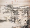 asistentes del emperador tinta china antigua
